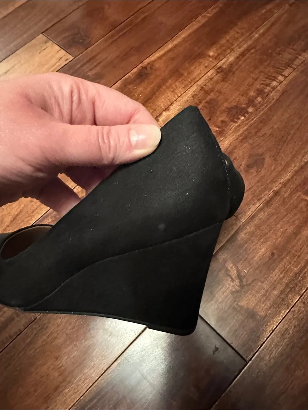 a new day Black Suede Classic Round-Toe Pumps